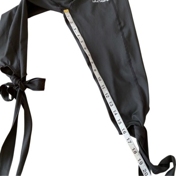 Black Bottoms Capri Tie Ankle Wrap Dancing Athletic Yoga Pants - Picture 6 of 10